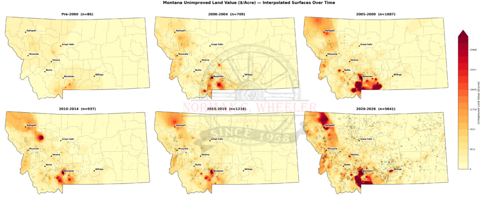 Montana Unimproved Land Value Trends 2000-2026